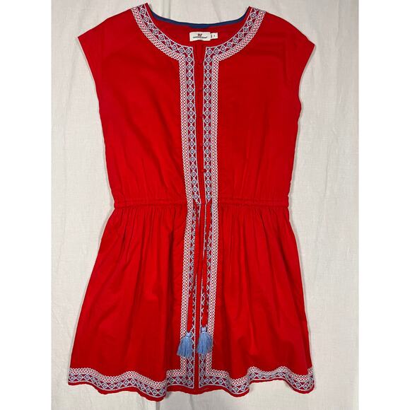 Vineyard Vines Red Boho‎ Mini Dress S - Picture 2 of 7